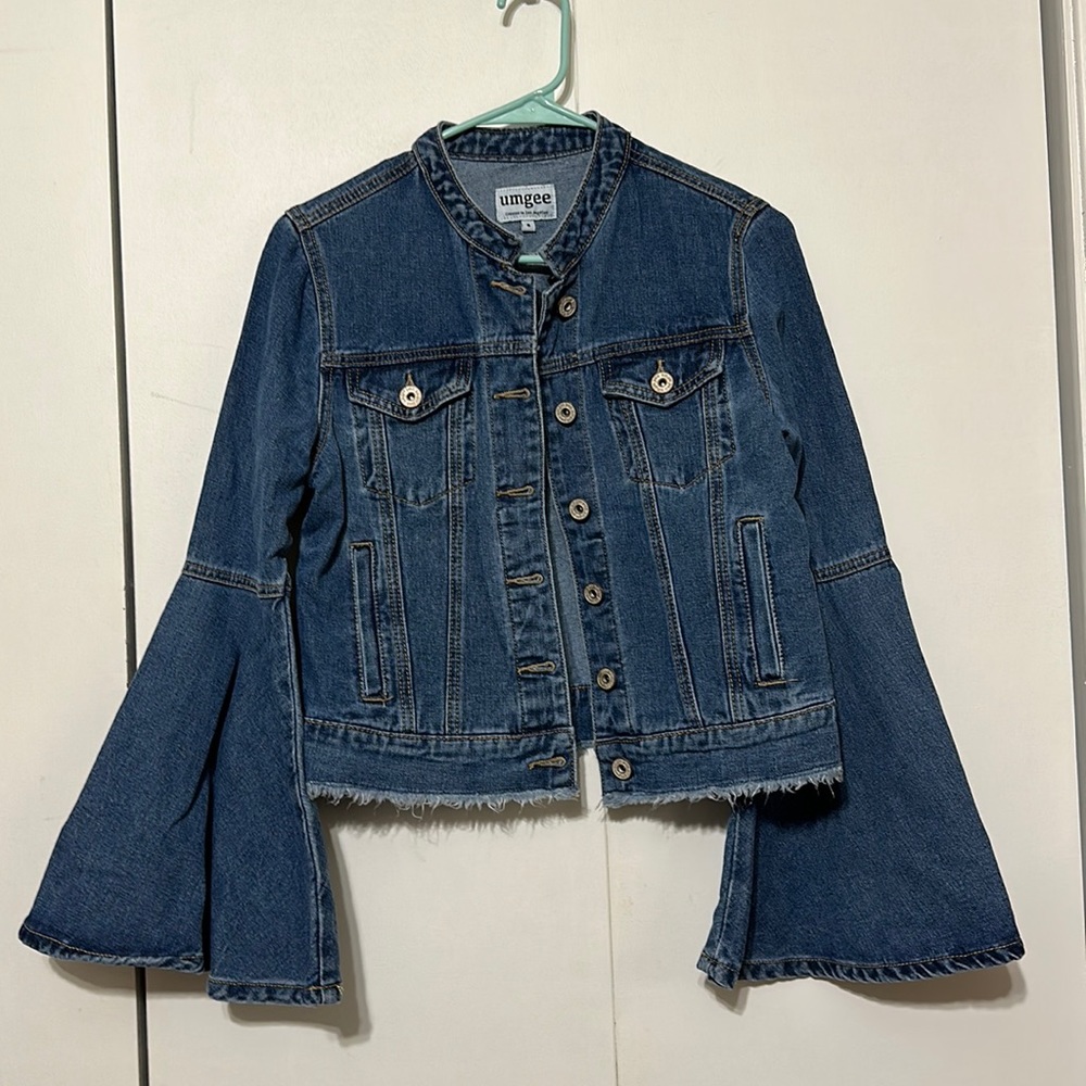 NWOT Umgee Blue Jean Bell Sleeve Jacket - Picture 1 of 6